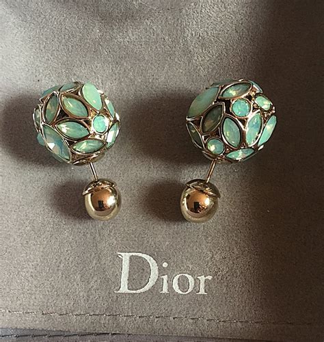 dior butterfly earing|Dior tribal earrings green.